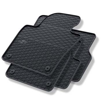 Tapis de sol en caoutchouc adapté pour Volkswagen Tiguan I SUV (2007-2015) - tapis de voiture - noir - 4 pcs.