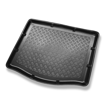 Tapis de coffre adapté pour Ford Focus III Hayon (03.2011-08.2018) - bac de coffre - protection de coffre voiture - avec roue de secours à usage temporaire ou kit de réparation
