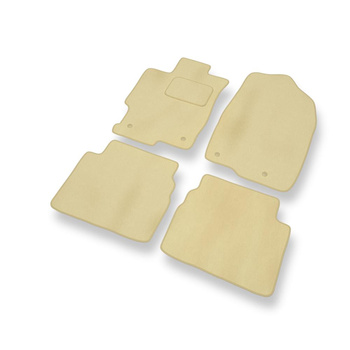 Tapis de Sol Velours adapté pour Mazda 6 II Break, Liftback, Berline (2007-2012) - Premium tapis de voiture - beige