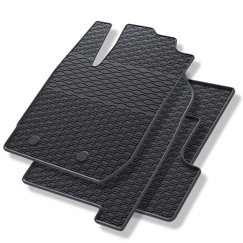 Tapis de sol en caoutchouc adapté pour Dacia Duster II SUV (2017-2024) - tapis de voiture - noir - 4 pcs.