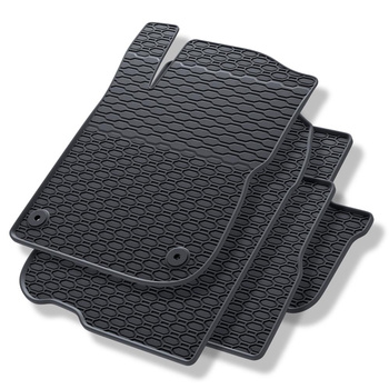 Tapis de sol en caoutchouc adapté pour Peugeot 2008 SUV (2013-2019) - tapis de voiture - noir - 4 pcs.