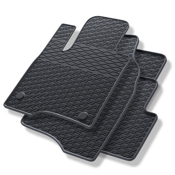 Tapis de sol en caoutchouc adapté pour Fiat Panda III Hayon (2012-....) - tapis de voiture - noir - 4 pcs.