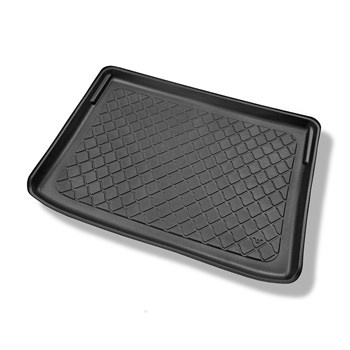 Tapis de coffre adapté pour Opel Crossland X SUV (06.2017-....) - bac de coffre - protection de coffre voiture - coffre supérieur; modèles avec plancher amovible du coffre (Flex Floor)