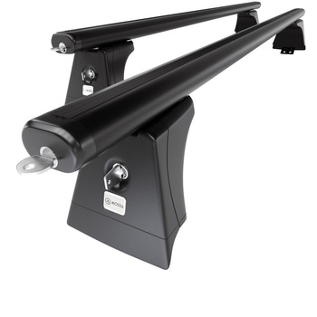 Barres de toit en aluminium adapté pour Toyota RAV4 V SUV (2019-....) - Porte-Bagages de Voiture noir - rails intégrés