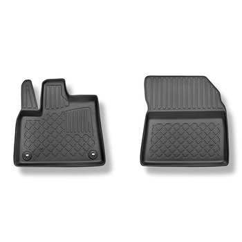Tapis de sol en TPE adapté pour Toyota Proace City Van (03.2020-....) - 5 sièges; version courte et longue; avec sièges réglables et non réglables dans la première rangée - tapis de voiture - noir