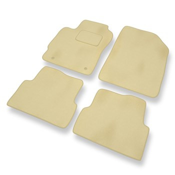 Tapis de Sol Velours adapté pour Chevrolet Aveo II T300 Berline (2011-2020) - Premium tapis de voiture - beige