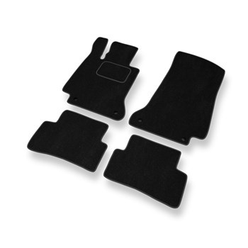 Tapis de Sol Velours adapté pour Mercedes-Benz Classe C W205 Break, Berline (2013-2021) - Premium tapis de voiture - noir