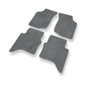 Tapis de Sol Velours adapté pour Toyota Hilux VII Pick-Up (2005-2016) - Premium tapis de voiture - gris
