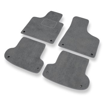 Tapis de Sol Velours adapté pour Audi A3 II 8P (2003-2012) - Premium tapis de voiture - gris