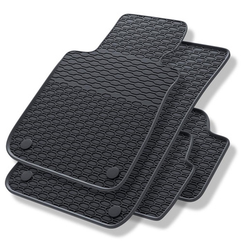 Tapis de sol en caoutchouc adapté pour BMW X1 E84 Crossover (2009-2015) - tapis de voiture - noir - 4 pcs.