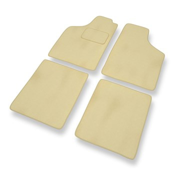 Tapis de Sol Velours adapté pour Fiat Uno II (1989-2002) - Premium tapis de voiture - beige