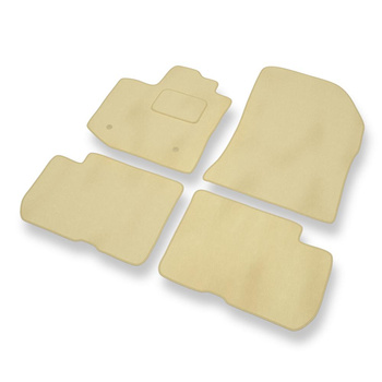 Tapis de Sol Velours adapté pour Dacia Dokker Van (2012-2021) - Premium tapis de voiture - beige