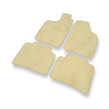 Tapis de Sol Velours adapté pour Nissan Navara D22 Pick-Up (1997-2005) - Premium tapis de voiture - beige
