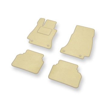 Tapis de Sol Velours adapté pour Mercedes-Benz E klasa V W213 Coupé, Berline, Break (2016-2023) - Premium tapis de voiture - beige