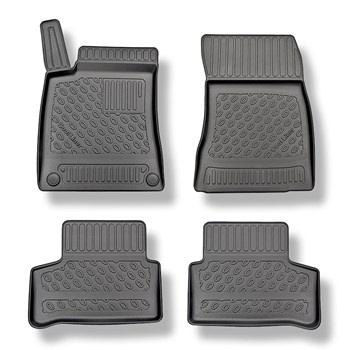 Tapis de sol en TPE adapté pour Mercedes-Benz Classe A W177, V177 Hayon, Berline (05.2018-....) - aussi pour la version hybride - tapis de voiture - noir