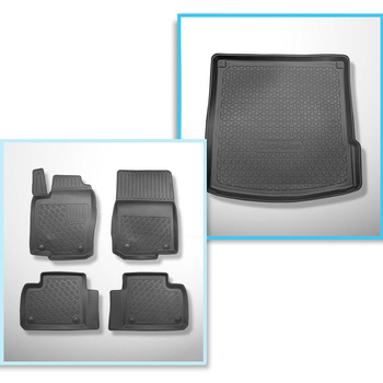 Kit tapis de coffre et tapis de voiture TPE PREMIUM pour: Mercedes-Benz GLE Coupé (08.2015-10.2019)