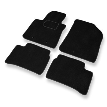 Tapis de Sol Velours adapté pour Hyundai i10 II Hayon (2012-2019) - Premium tapis de voiture - noir