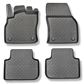 Tapis de sol en TPE adapté pour Audi Q3 F3 SUV, Sportback (08.2018-....) - aussi pour la version Quattro; aussi avec boîte hybride TFSI e Plug-in Hybrid - tapis de voiture - noir