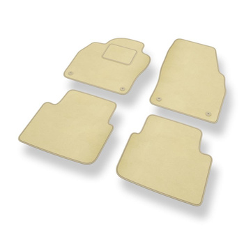 Tapis de Sol Velours adapté pour Skoda Scala Hayon (2019-....) - Premium tapis de voiture - beige