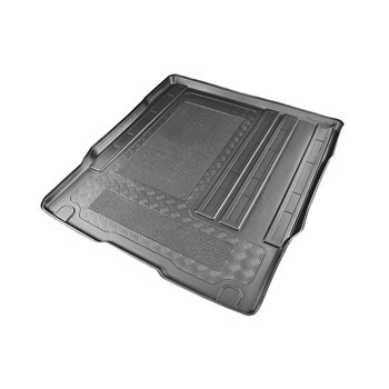 Tapis de coffre adapté pour Opel Vivaro C Van (03.2019-....) - bac de coffre - protection de coffre voiture - version pour le transport de passagers (break / tour); derriere 2e rangée de sieges; sièges sur rails; longueur 1340 mm