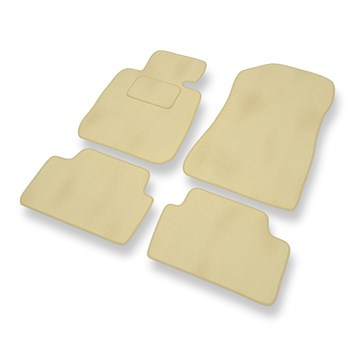 Tapis de Sol Velours adapté pour BMW 1 E81/E87 (2004-2013) - Premium tapis de voiture - beige