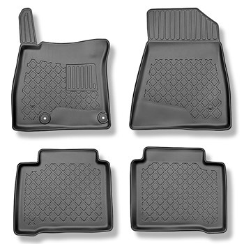 Tapis de sol en TPE adapté pour Kia Niro II (SG2) HEV Hybrid SUV (06.2022-....) - tapis de voiture - noir