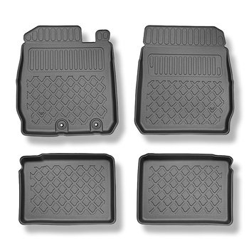 Tapis de sol en TPE adapté pour Dacia Spring Crossover (2024-....) - tapis de voiture - noir