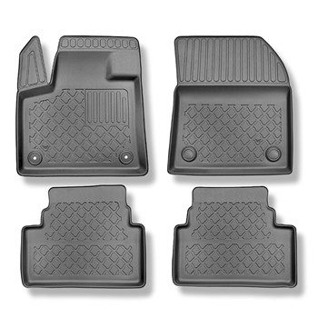 Tapis de sol en TPE adapté pour Citroen C5 Aircross Plug-in Hybrid SUV (01.2020-....) - tapis de voiture - noir