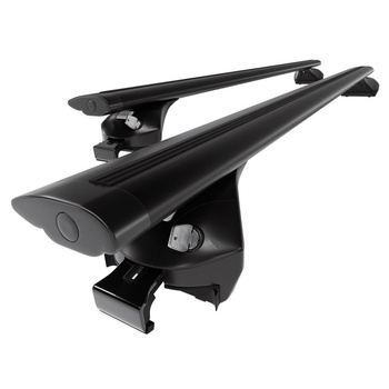 Barres de toit en aluminium adapté pour Renault Kadjar SUV (2015-2022) - Porte-Bagages de Voiture noir - rails intégrés