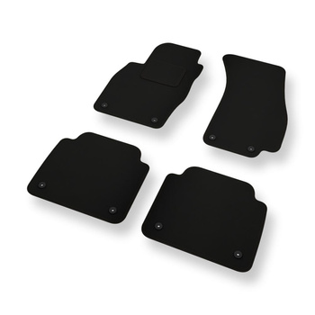 Tapis de Sol Feutres adapté pour Audi A8 IV D5 Berline (2017-....) version courte - tapis de voiture - noir
