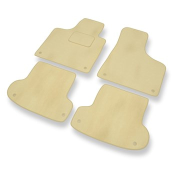 Tapis de Sol Velours adapté pour Audi A3 II 8P (2003-2012) - Premium tapis de voiture - beige