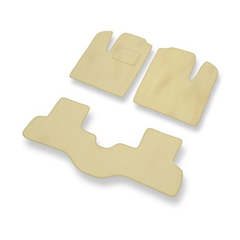 Tapis de Sol Velours adapté pour Fiat Doblo I Van (2000-2011) - Premium tapis de voiture - beige