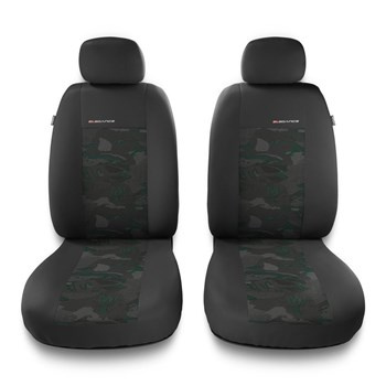 Housses de siège avant adaptées pour Seat Ateca (2016-2019) - housse siege voiture universelles - couverture siege conducteur - 2UNE-GR