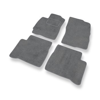 Tapis de Sol Velours adapté pour Mitsubishi Outlander I SUV (2001-2006) - Premium tapis de voiture - gris
