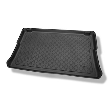 Tapis de coffre adapté pour Opel Vivaro B Van (09.2014-02.2019) - bac de coffre - protection de coffre voiture - version pour le transport de passagers (break / tour); derriere 3e rangée de sieges; version courte (short); sièges non coulissants, montés su