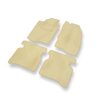 Tapis de Sol Velours adapté pour Mitsubishi Galant VIII Break, Liftback, Berline (1996-2006) - Premium tapis de voiture - beige