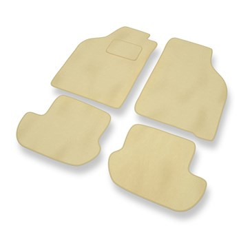 Tapis de Sol Velours adapté pour Ford KA I Hayon (1996-2008) - Premium tapis de voiture - beige