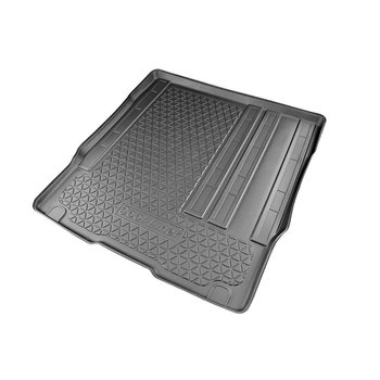 Tapis de coffre adapté pour Toyota Proace Verso Van (01.2016-....) - bac de coffre - protection de coffre voiture - version pour le transport de passagers (break / tour); derriere 2e rangée de sieges; sièges sur rails; longueur 1340 mm; aussi pour la vers