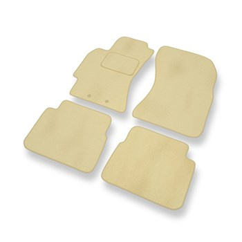 Tapis de Sol Velours adapté pour Subaru Forester III SUV (2008-2013) - Premium tapis de voiture - beige