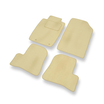 Tapis de Sol Velours adapté pour Peugeot 206 I Hayon, Cabriolet, Berline, SW (1998-2012) - Premium tapis de voiture - beige