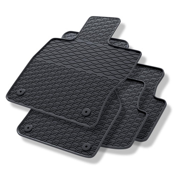 Tapis de sol en caoutchouc adapté pour Seat Leon III (2013-2020) - tapis de voiture - noir