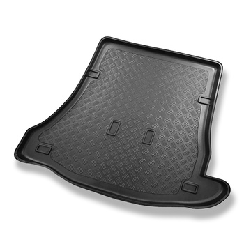 Tapis de coffre adapté pour Mitsubishi Pajero II Wagon SUV (1991-2000) - bac de coffre - protection de coffre voiture - 5/7 places; 3e rangée soulevée; version longue (Long)