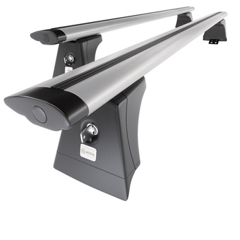 Barres de toit en aluminium adapté pour Toyota RAV4 V SUV (2019-....) - Porte-Bagages de Voiture argent - rails intégrés