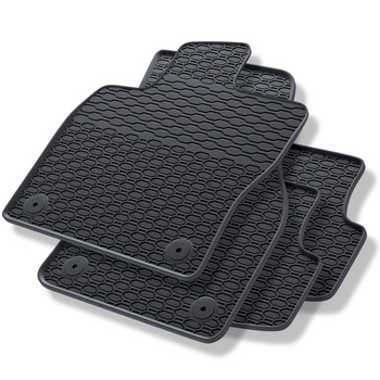 Tapis de sol en caoutchouc adapté pour Audi Q2 SUV (2016-....) - tapis de voiture - noir - 4 pcs.