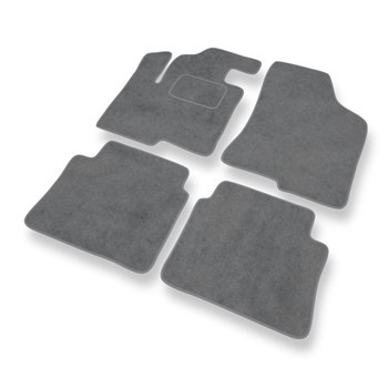 Tapis de Sol Velours adapté pour Hyundai Santa Fe II (2006-2012) - Premium tapis de voiture - gris