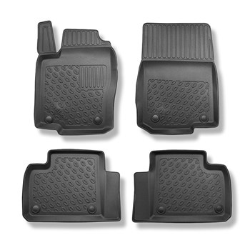 Tapis de sol en TPE adapté pour Mercedes-Benz GLE SUV (06.2015-10.2018) - tapis de voiture - noir