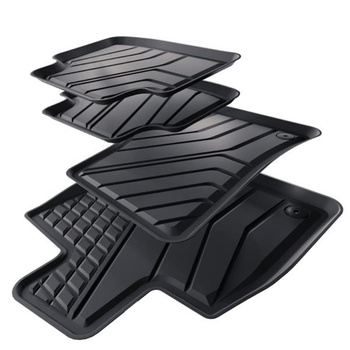Tapis de sol en TPE adapté pour Volkswagen Tiguan II SUV (2016-2024) - tapis de voiture - noir
