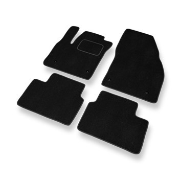 Tapis de Sol Velours adapté pour Opel Meriva B Monospace (2010-2017) - Premium tapis de voiture - noir