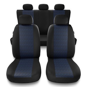 Housses de siège adaptées pour Fiat Qubo (2009-2019) - housse siege voiture universelles - couverture siege - PF-BL