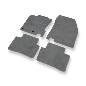 Tapis de Sol Velours adapté pour Nissan Qashqai II Crossover (2013-2021) - Premium tapis de voiture - gris